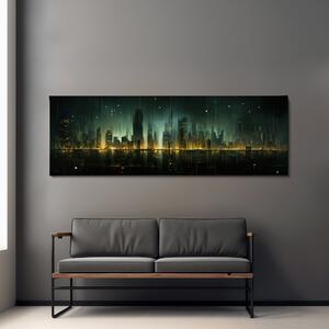 Obraz na plátně - Futuristické město - Abstrakce - Město zítřka FeelHappy.cz Velikost obrazu: 150 x 50 cm