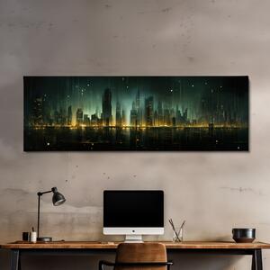 Obraz na plátně - Futuristické město - Abstrakce - Město zítřka FeelHappy.cz Velikost obrazu: 120 x 40 cm