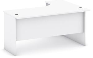 Rohový kancelářský pracovní stůl MIRELLI A+, levý, bílá