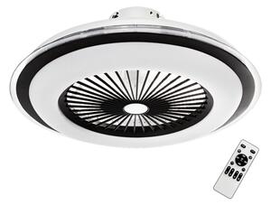 Stropní LED svítidlo Zephyr, 1x LED 48w, 3000-6000k, b, s ventilátorem a ovladačem