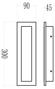 Nástěnné LED svítidlo Wow, 1x LED 10w, 3000-6500k, 3CCT, (30 cm)