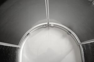 Polysan, LUCIS LINE půlkruhová sprchová zástěna 900x900mm, čiré sklo, DL3615