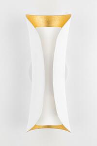 HUDSON VALLEY nástěnné svítidlo JOSIE ocel/sklo zlatá/bílá/opál G9 2x35W H315102-GL/WH-CE