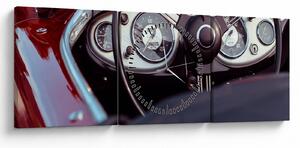 Obraz - Detail automobilu (s hodinami) (90x30 cm)