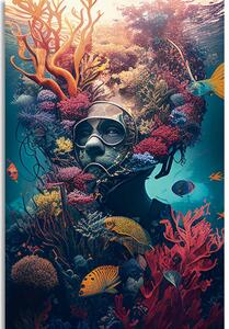 Obraz surrealistický potápěč