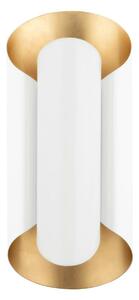 HUDSON VALLEY nástěnné svítidlo BANKS ocel zlatá/bílá E27 2x40W 8500-GL/WH-CE