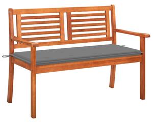 2místná zahradní lavice s poduškou 120 cm masivní eukalyptus 3060970
