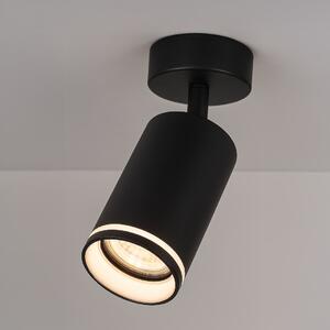 Bodové svítidlo Pipe Ring, 1x černé kovové stínítko, b