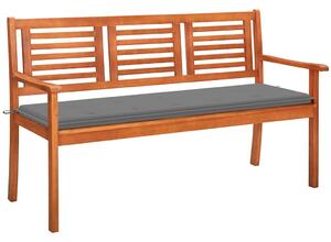 3místná zahradní lavice s poduškou 150 cm masivní eukalyptus 3060997