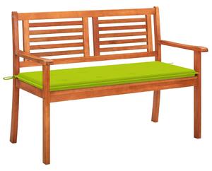 2místná zahradní lavice s poduškou 120 cm masivní eukalyptus 3060980