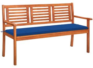 3místná zahradní lavice s poduškou 150 cm masivní eukalyptus 3061006