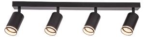 Bodové svítidlo Pipe Ring, 4x černé kovové stínítko, b