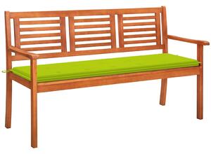 3místná zahradní lavice s poduškou 150 cm masivní eukalyptus 3061007