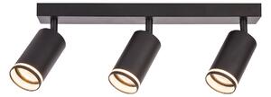 Bodové svítidlo Pipe Ring, 3x černé kovové stínítko, b
