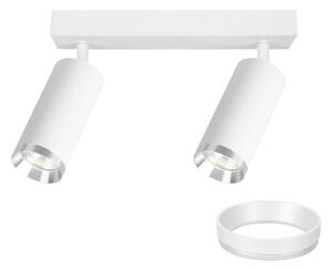 Bodové svítidlo Mica, 2x bílé/chromové kovové stínítko, w