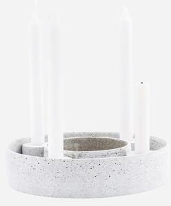 House Doctor Adventní kulatý svícen RING na 4 svíčky 26 cm šedý