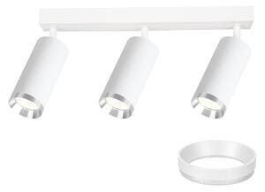 Bodové svítidlo Mica, 3x bílé/chromové kovové stínítko, w