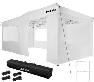 Tectake Skládací pavilon Viola 3x6 m, hliník, 6 bočních dílů - bílá