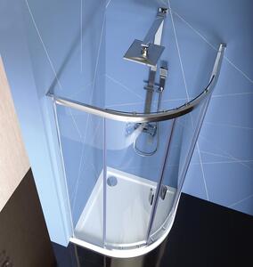 Polysan EASY LINE čtvrtkruhová sprchová zástěna 900x900mm, L/R, čiré sklo