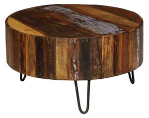 Kulatý stolek z teakového dřeva v 