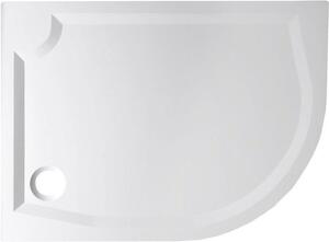 Gelco, RIVA sprchová vanička z litého mramoru, čtvrtkruh 120x90 cm, levý, GR12090L