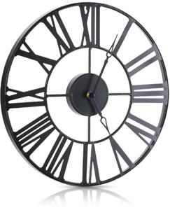 DekorStyle Nástěnné hodiny Vintage 36,5 cm černé