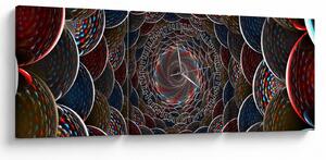 Obraz - Vír (s hodinami) (90x30 cm)