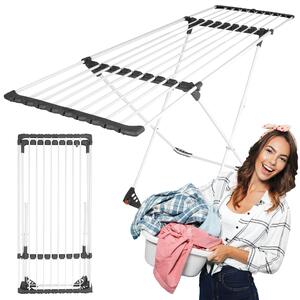 Teleskopický sušák na prádlo MOJAVE, výška 92 cm – bílo-grafitový