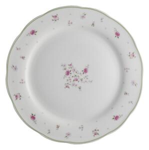 Jídelní 18-ti dílná sada talířů Nonna Rosa BRANDANI (barva - porcelán, bílá, růžová)