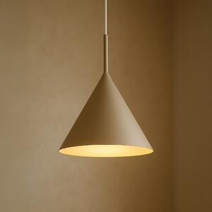 Závěsné svítidlo Capital, 1x tmavě obéžové kovové stínítko, (fi 32cm), be