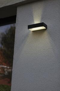 Lutec 6939501330 LED venkovní nástěnné solární svítidlo Fadi se senzorem | 5W | 800lm | 2700-6500K | IP54 | Černá