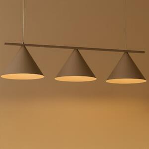 Závěsné svítidlo Capital, 3x tmavě obéžové kovové stínítko, (fi 32cm), be