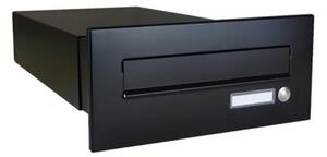 DOLS B-042 ČD-2 RAL9005 - poštovní schránka k zazdění, se jmenovkou a zvonkovým tlačítkem, černá