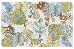 Vlněný koberec se vzorem listů 140 x 200 cm vícebarevný KINIK