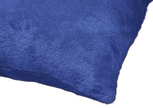 Dekorační polštářek z mikroplyše tmavě modrý