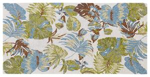 Vlněný koberec se vzorem listů 80 x 150 cm vícebarevný KINIK