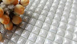 Mozaika bílá perleťová skleněná 30x30 cm