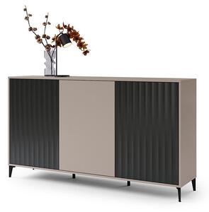 Komoda RONJA 182x102x43 cm taupe/černá