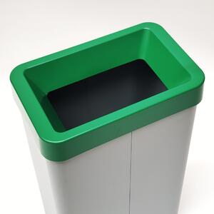 Odpadkový koš na tříděný odpad Caimi Brevetti Maxi G,70 L, zelený, sklo barevné