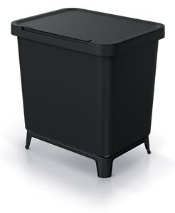 Prosperplast Odpadkový koš SYSTEMA recyklovaný černý, objem 2x10l