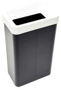Odpadkový koš na tříděný odpad Caimi Brevetti Maxi N,70 L, bílý, sklo čiré