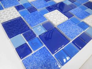 Mozaika Modrá z recyklovaného skla 30x30 cm
