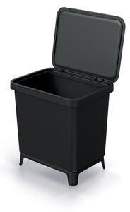 Prosperplast Odpadkový koš SYSTEMA recyklovaný černý, objem 29l