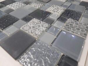 Mozaika Šedá z recyklovaného skla 30x30 cm