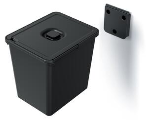 Prosperplast Odpadkový koš SYSTEMA BASIC FLAP recyklovaný černý, objem 23l