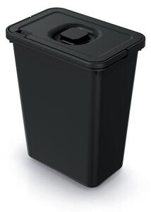 Prosperplast Odpadkový koš SYSTEMA BASIC FLAP recyklovaný černý, objem 10l
