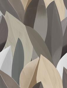 Vliesová obrazová tapeta na zeď, černá, šedá, listy, SYD27597, Serenity, Decoprint