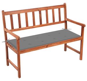 Zahradní lavice s poduškou 120 cm masivní akáciové dřevo 3063769