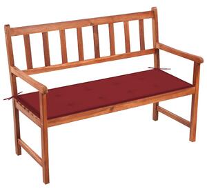 Zahradní lavice s poduškou 120 cm masivní akáciové dřevo 3063777