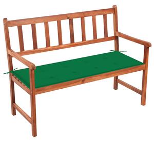 Zahradní lavice s poduškou 120 cm masivní akáciové dřevo 3063773